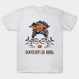 Happy Halloween November Girl Bats Tshirt